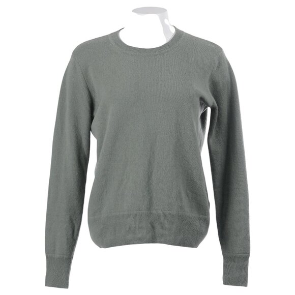 NAADAM Women Cashmere Sweater L Green Crew Neck Long Sleeve Pullover - Picture 1 of 7